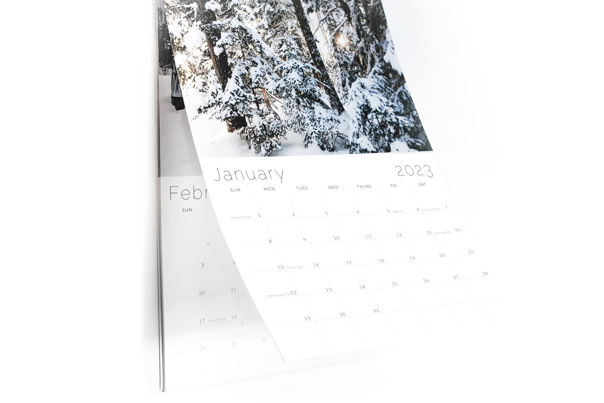Modern Wall Calendar Print a Monthly Calendar from your Photos