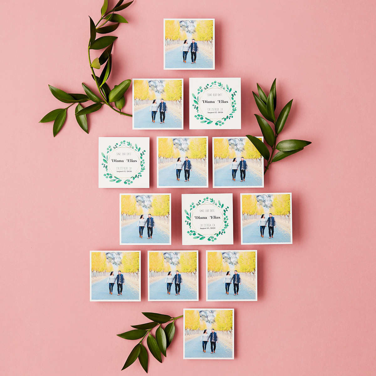 Double Squares Save-the-Dates
